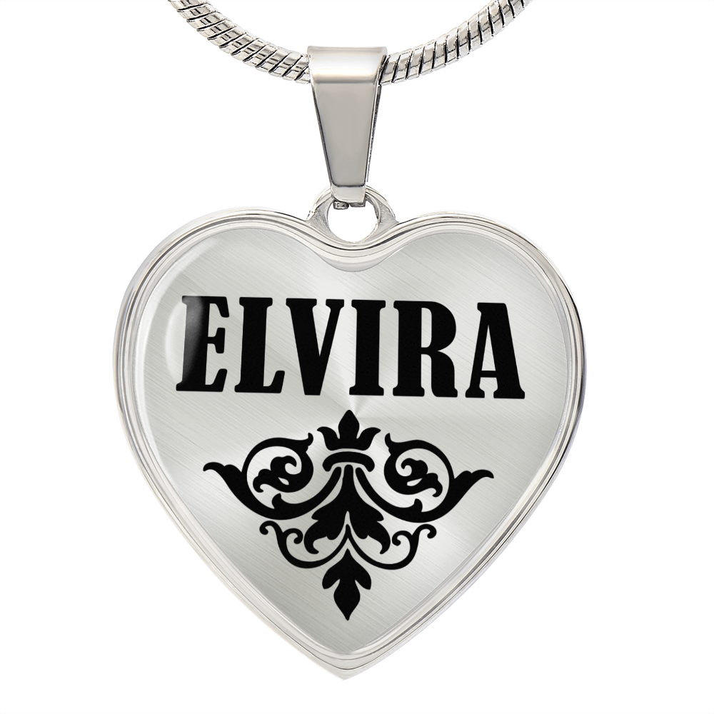 Elvira  v01 - Heart Pendant Luxury Necklace