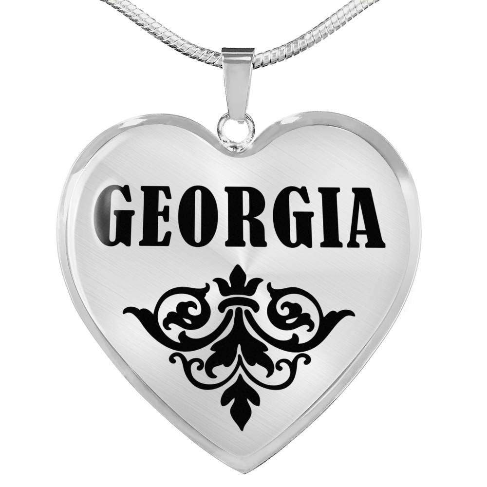 Georgia v01 - Heart Pendant Luxury Necklace