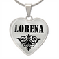Lorena  v01 - Heart Pendant Luxury Necklace