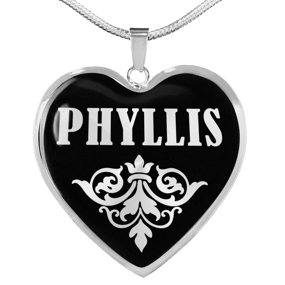 Phyllis v01s - Heart Pendant Luxury Necklace