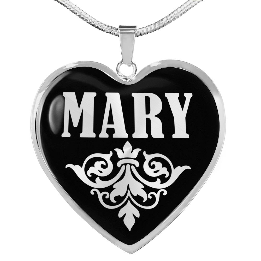 Mary v01s - Heart Pendant Luxury Necklace