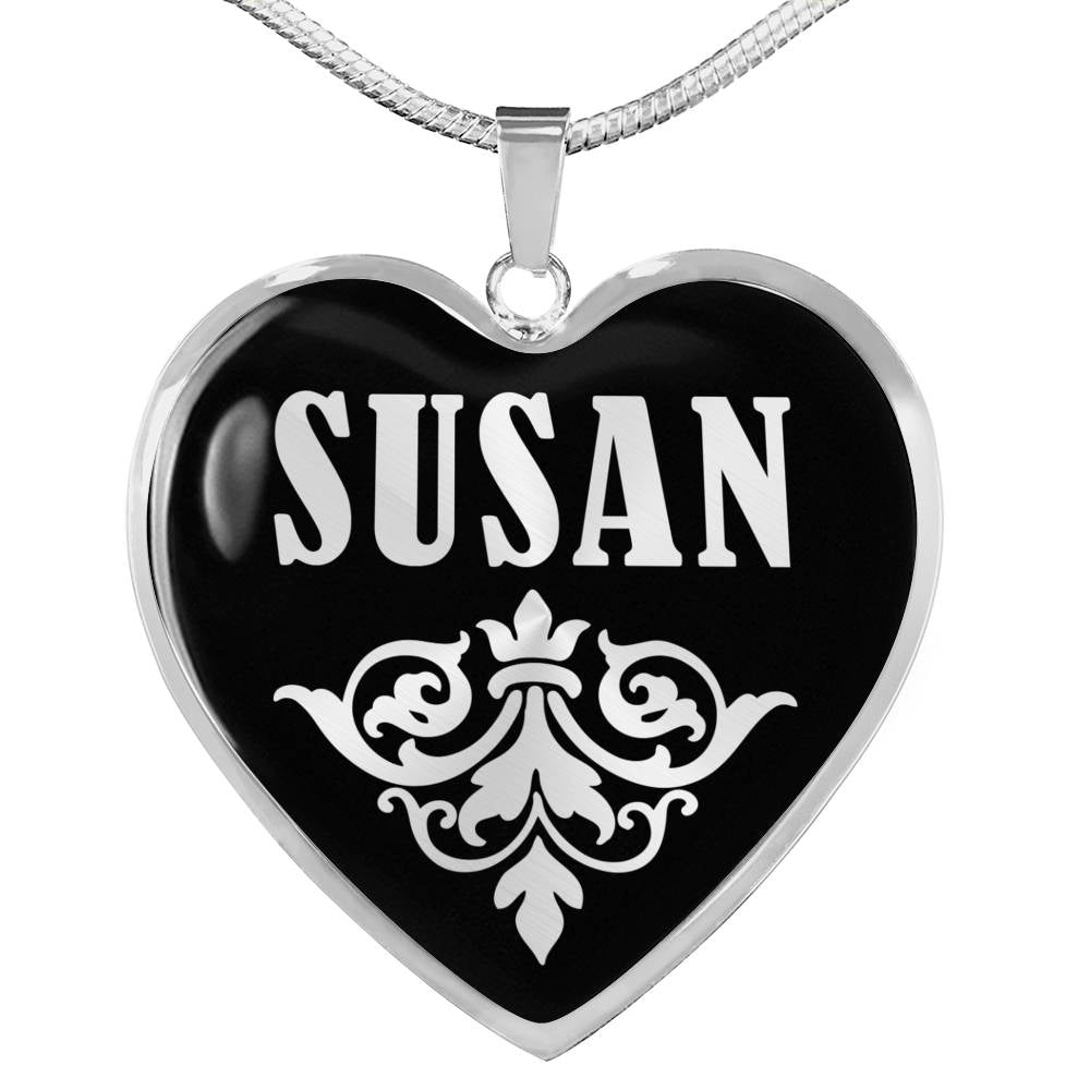 Susan v01s - Heart Pendant Luxury Necklace