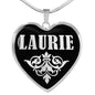 Laurie v01s - Heart Pendant Luxury Necklace