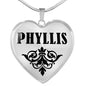 Phyllis v01 - Heart Pendant Luxury Necklace