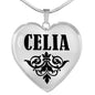 Celia v01 - Heart Pendant Luxury Necklace