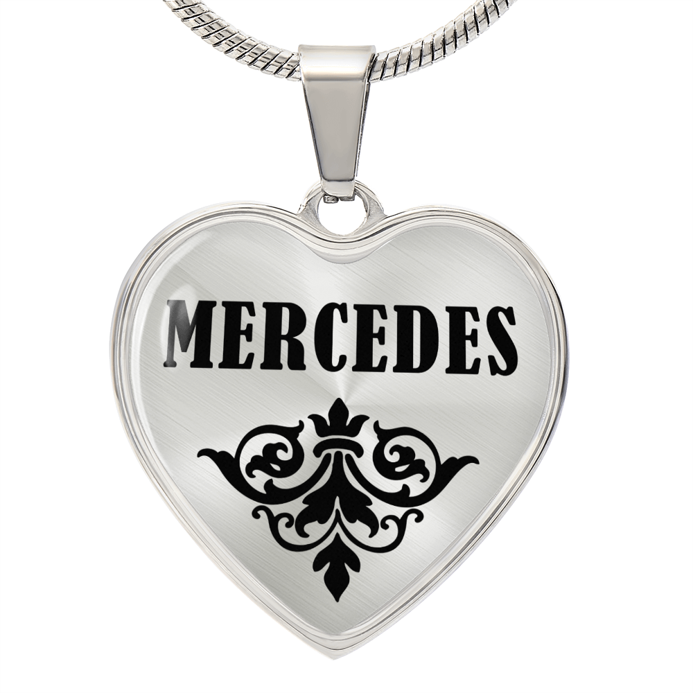 Mercedes  v01 - Heart Pendant Luxury Necklace