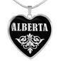 Alberta v01s - Heart Pendant Luxury Necklace