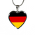 German Flag - Heart Pendant Luxury Necklace