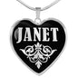 Janet v01s - Heart Pendant Luxury Necklace