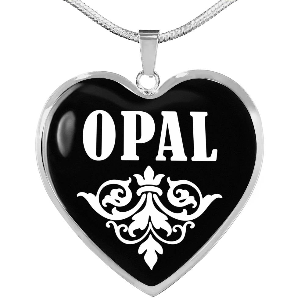 Opal v02 - Heart Pendant Luxury Necklace