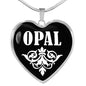 Opal v02 - Heart Pendant Luxury Necklace