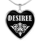 Desiree v01s - Heart Pendant Luxury Necklace