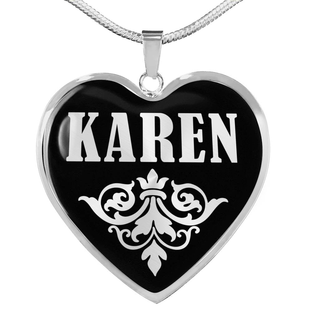 Karen v01s - Heart Pendant Luxury Necklace