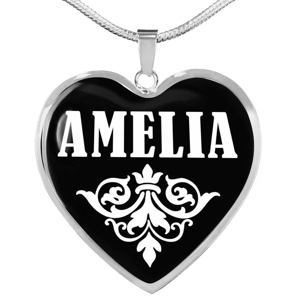 Amelia v02 - Heart Pendant Luxury Necklace