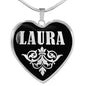 Laura v01s - Heart Pendant Luxury Necklace