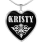 Kristy v01s - Heart Pendant Luxury Necklace