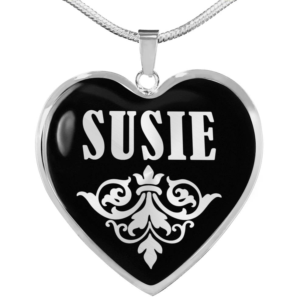 Susie v01s - Heart Pendant Luxury Necklace