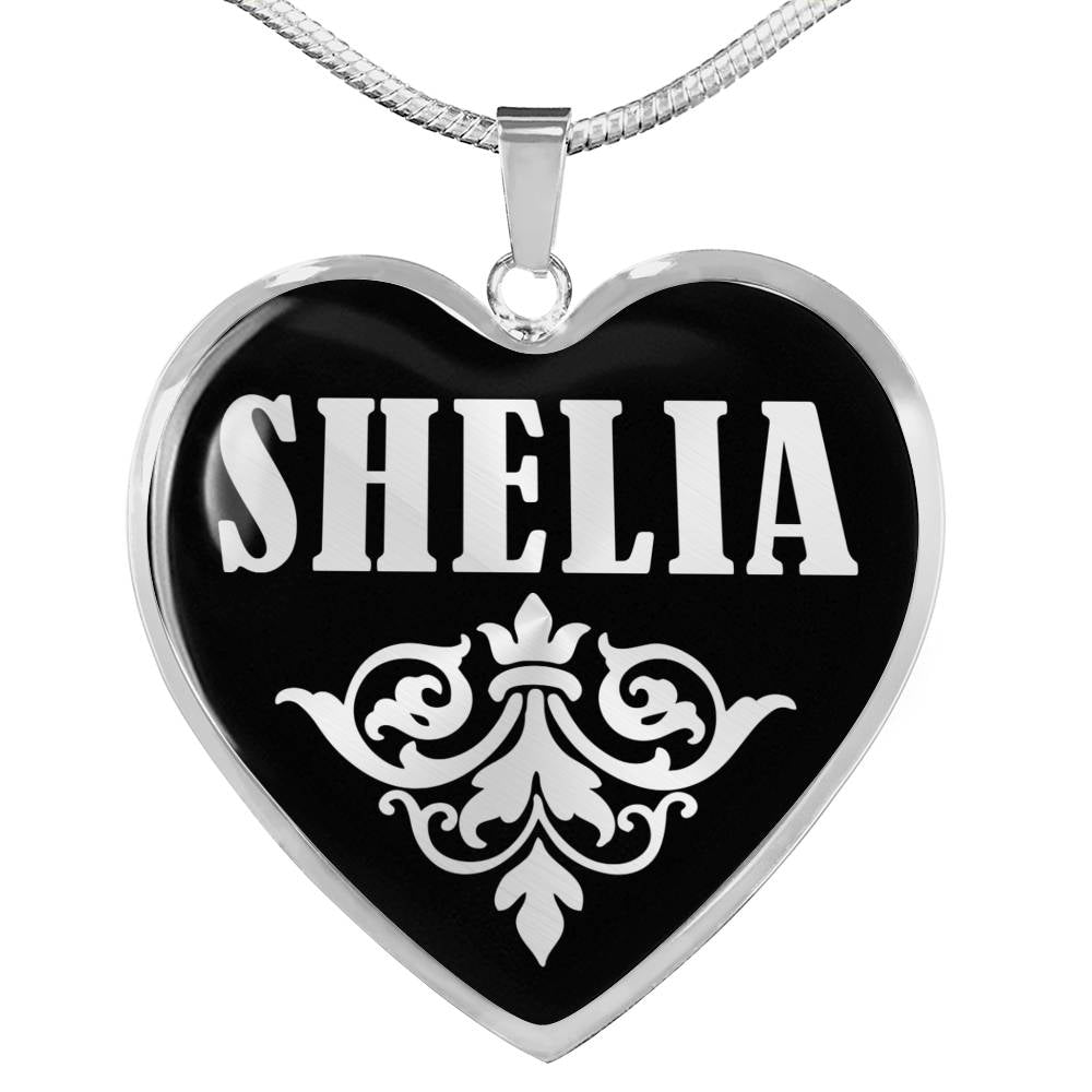Shelia v01s - Heart Pendant Luxury Necklace