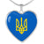 Tryzub (Yellow) - Heart Pendant Luxury Necklace