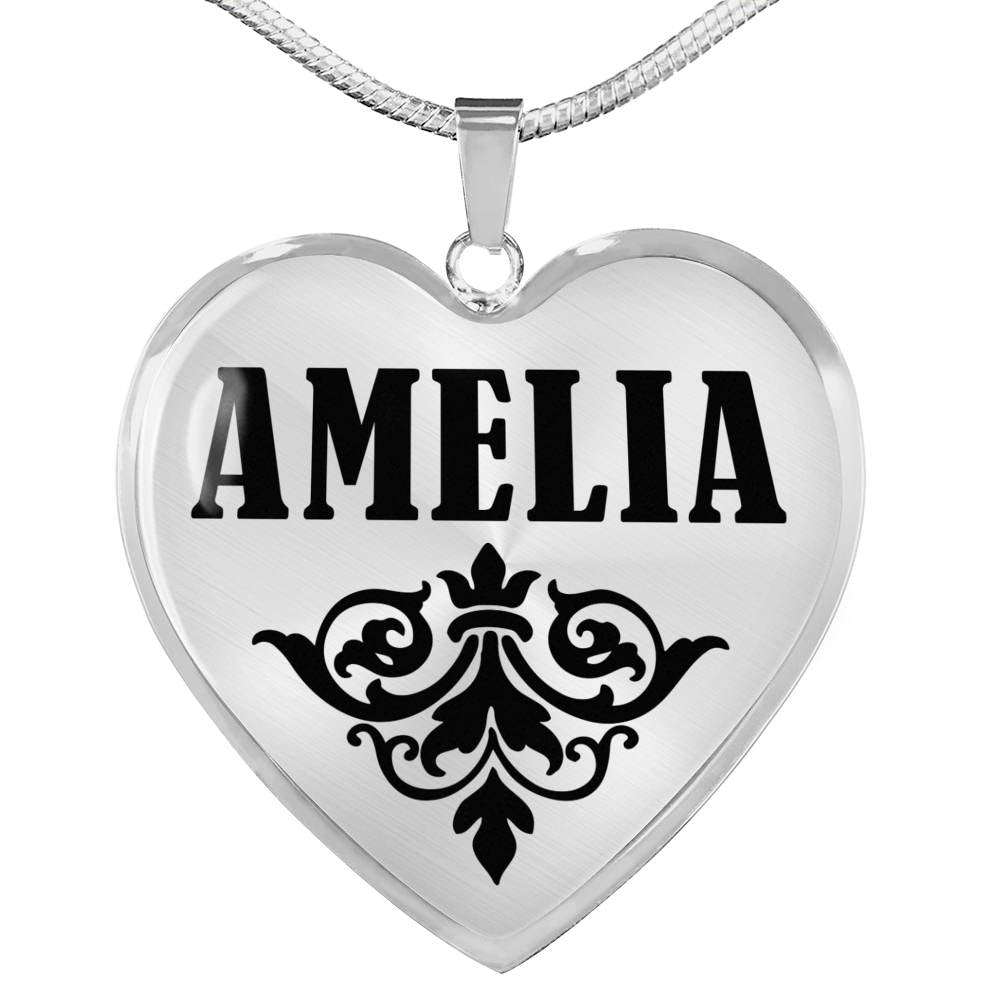 Amelia v01 - Heart Pendant Luxury Necklace