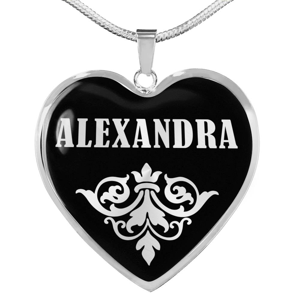 Alexandra v01s - Heart Pendant Luxury Necklace