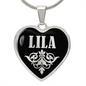 Lila v02 - Heart Pendant Luxury Necklace
