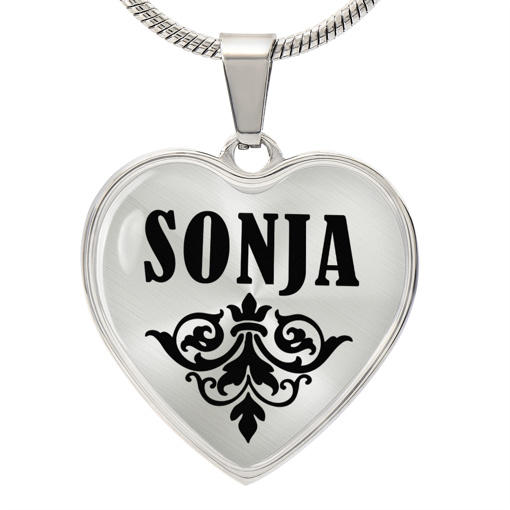 Sonja  v01 - Heart Pendant Luxury Necklace