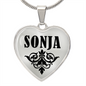 Sonja  v01 - Heart Pendant Luxury Necklace