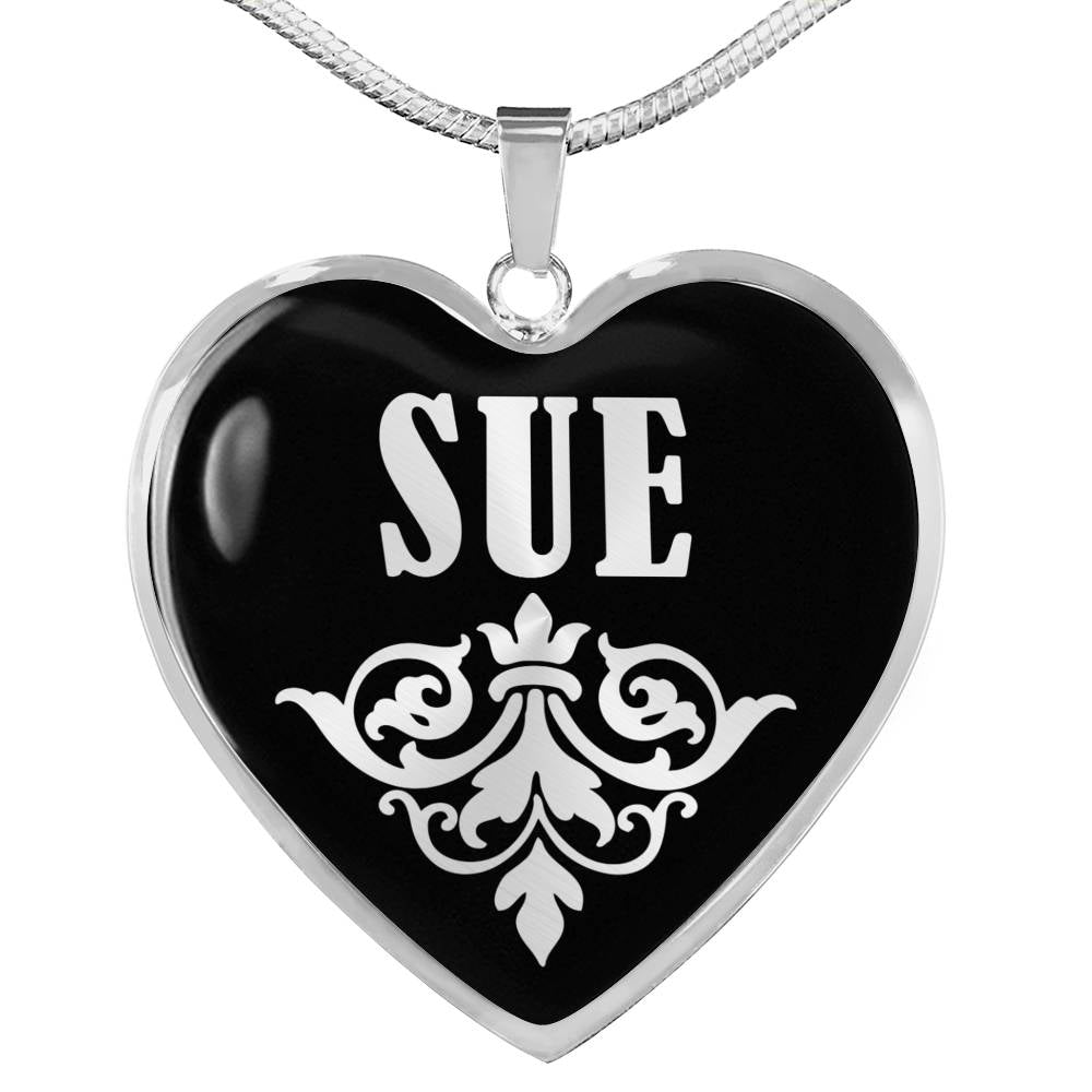 Sue v01s - Heart Pendant Luxury Necklace