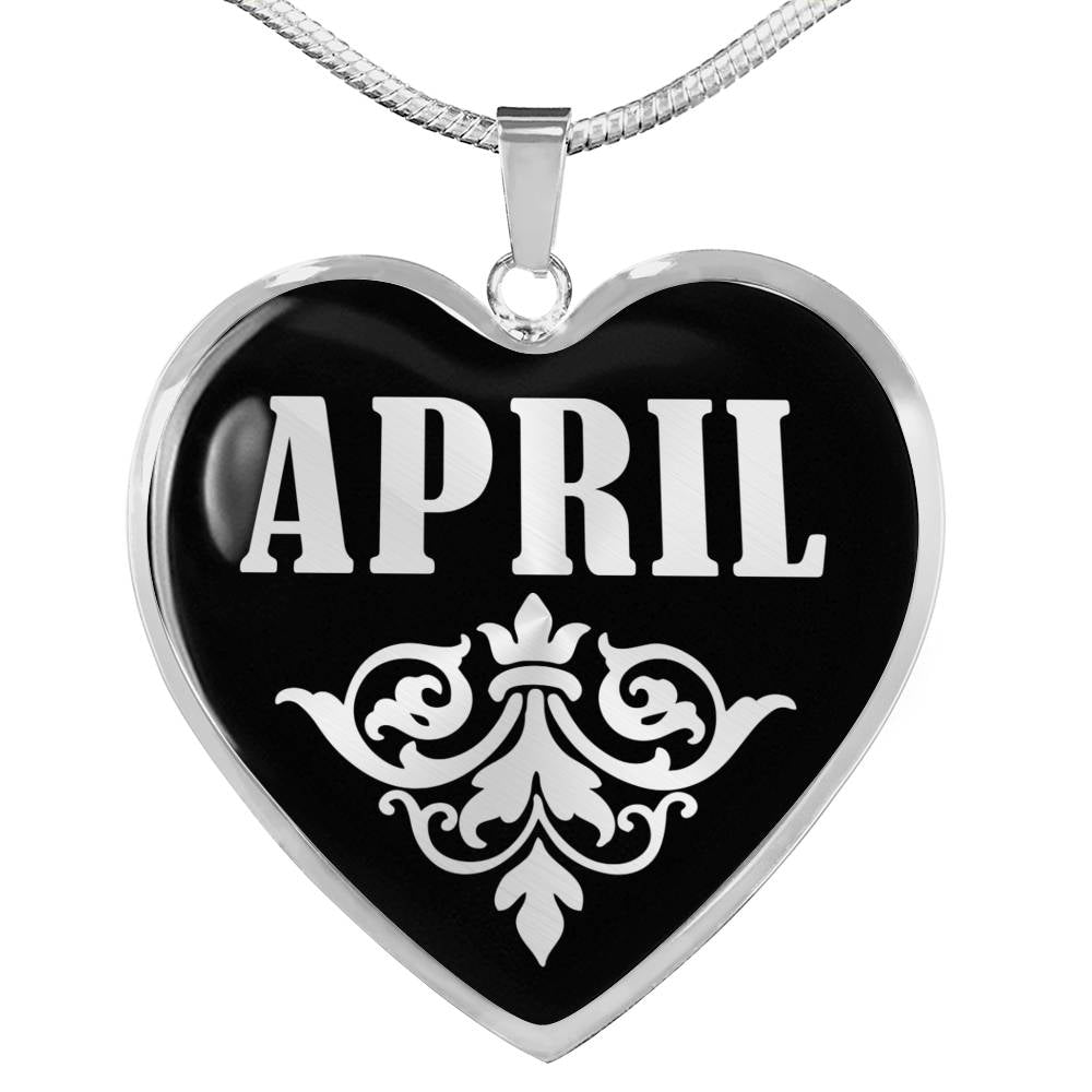 April v01s - Heart Pendant Luxury Necklace
