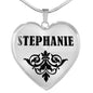 Stephanie v01 - Heart Pendant Luxury Necklace