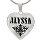 Alyssa  v01 - Heart Pendant Luxury Necklace
