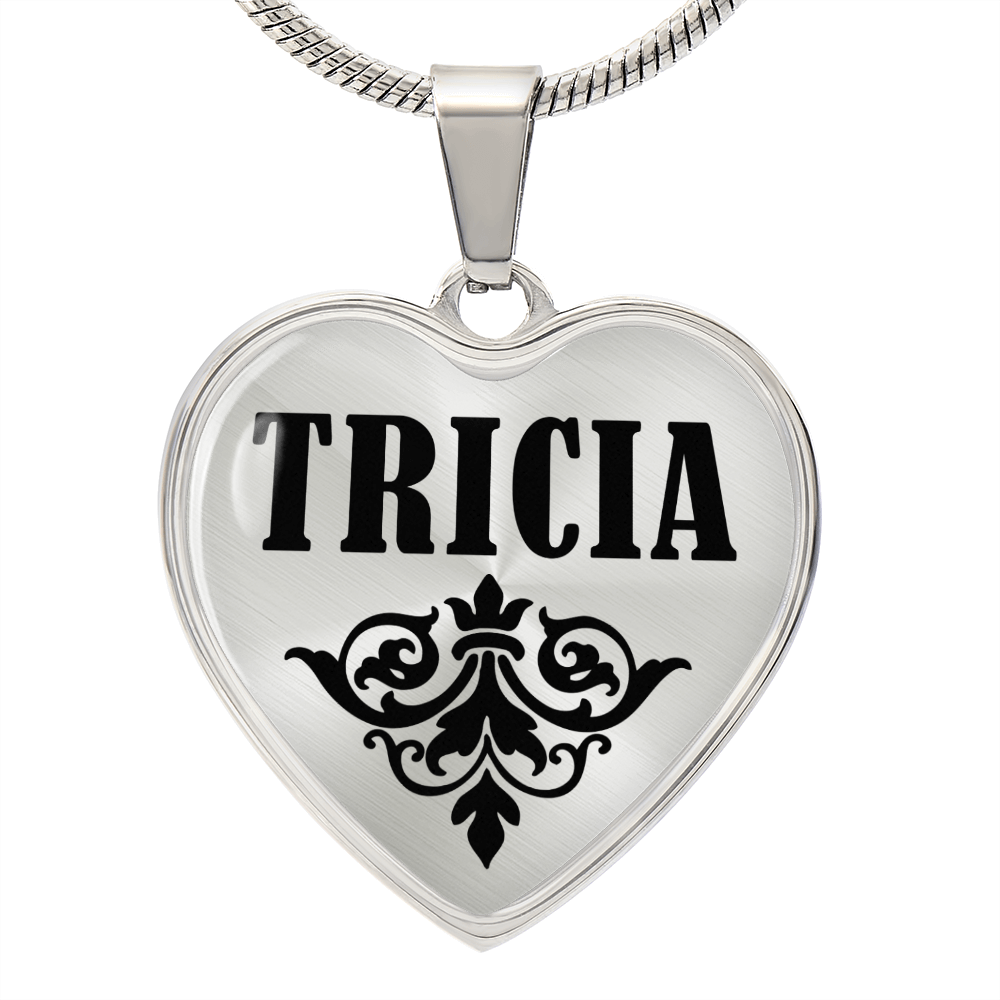 Tricia  v01 - Heart Pendant Luxury Necklace