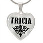 Tricia  v01 - Heart Pendant Luxury Necklace