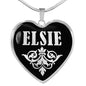 Elsie v01s - Heart Pendant Luxury Necklace