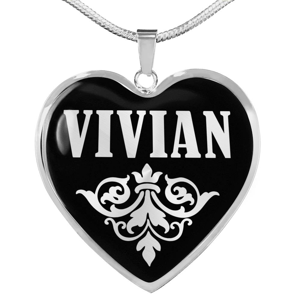 Vivian v01s - Heart Pendant Luxury Necklace