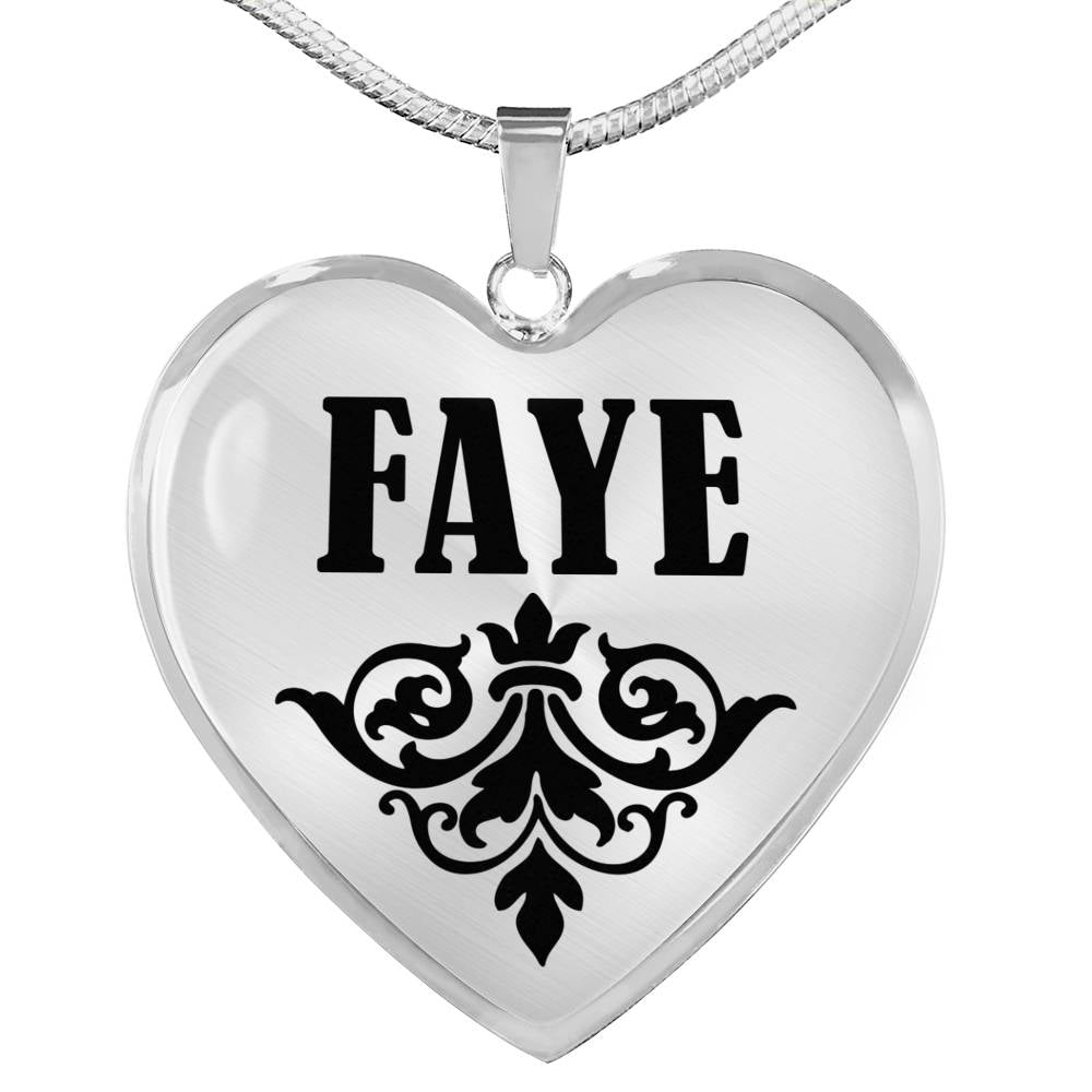 Faye v01 - Heart Pendant Luxury Necklace