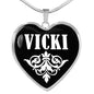 Vicki v02 - Heart Pendant Luxury Necklace