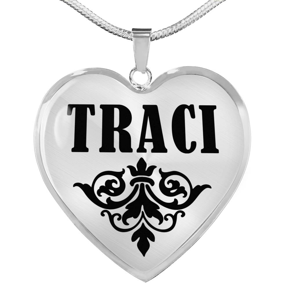 Traci v01 - Heart Pendant Luxury Necklace