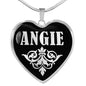Angie v01s - Heart Pendant Luxury Necklace