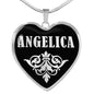 Angelica v01s - Heart Pendant Luxury Necklace