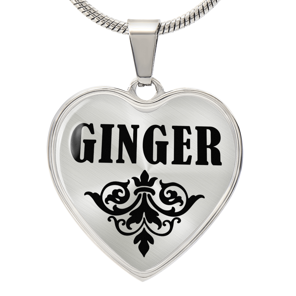 Ginger  v01 - Heart Pendant Luxury Necklace