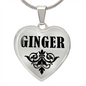 Ginger  v01 - Heart Pendant Luxury Necklace