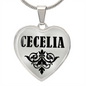 Cecelia  v01 - Heart Pendant Luxury Necklace