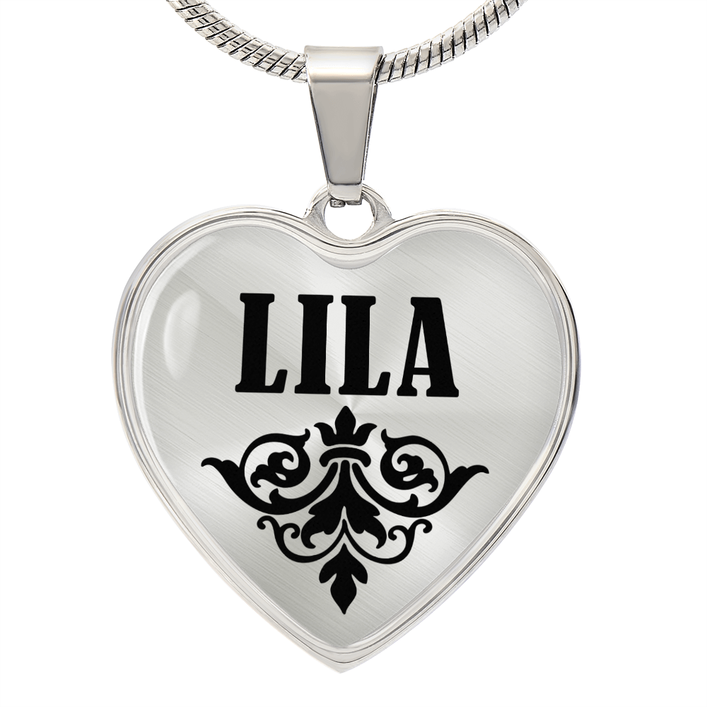 Lila  v01 - Heart Pendant Luxury Necklace