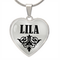 Lila  v01 - Heart Pendant Luxury Necklace