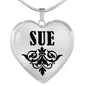 Sue v01 - Heart Pendant Luxury Necklace