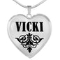 Vicki v01 - Heart Pendant Luxury Necklace