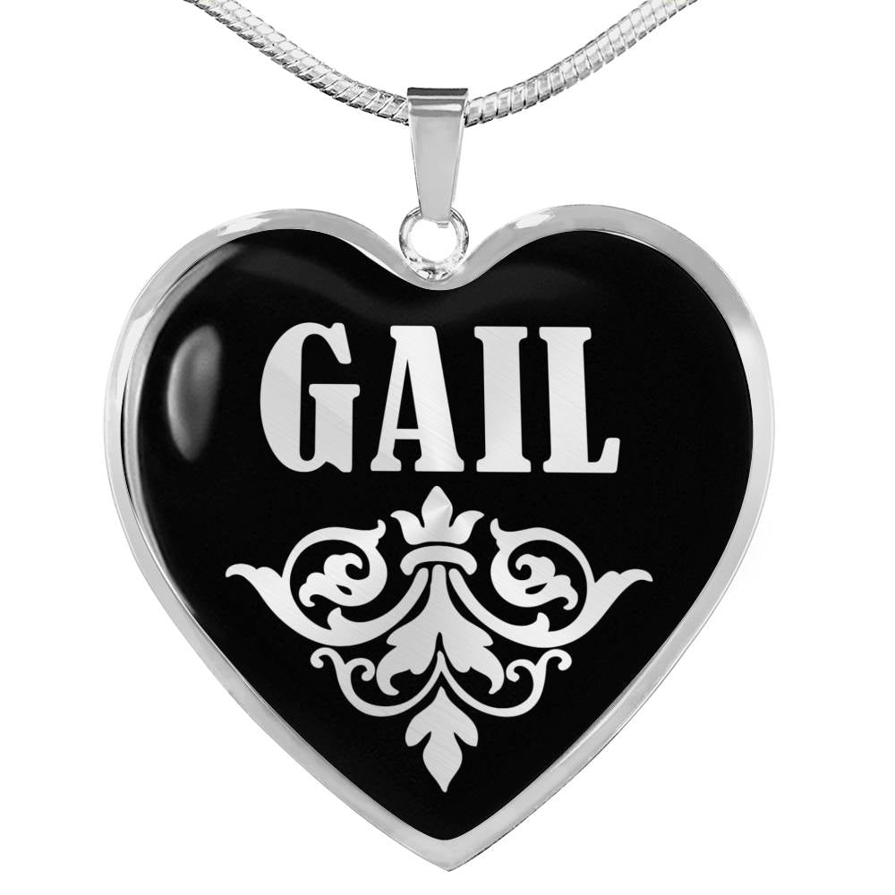 Gail v01s - Heart Pendant Luxury Necklace