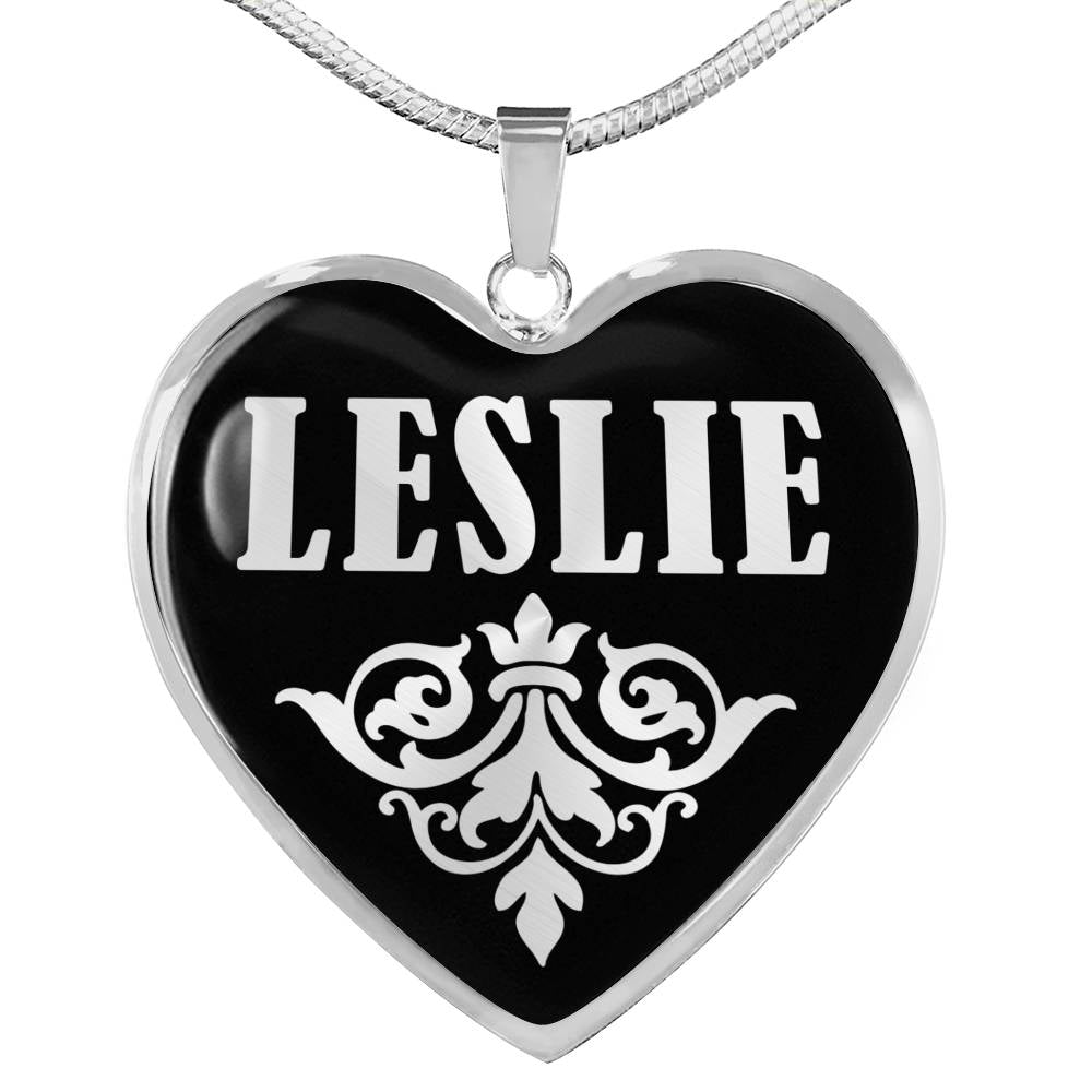 Leslie v01s - Heart Pendant Luxury Necklace